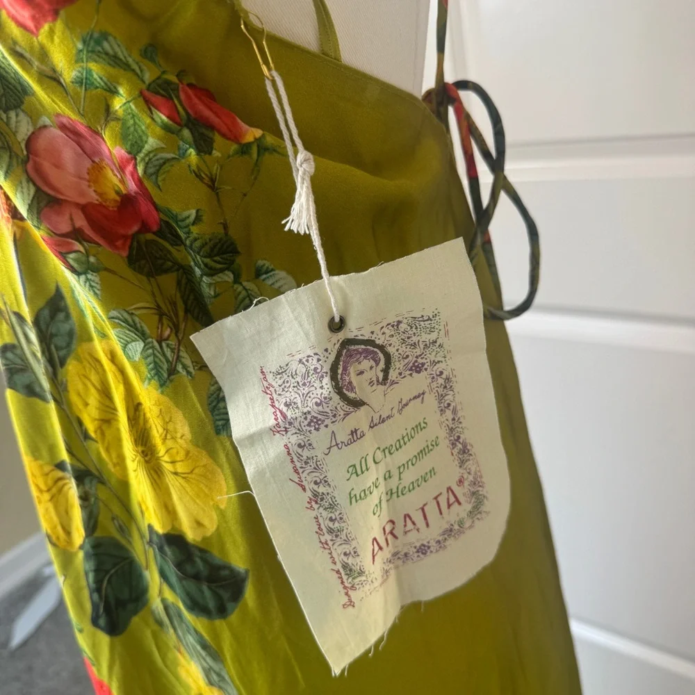 Aratta Silent Journey French Riviera Tasseled Floral Dress Large NWT $190 - Picture 5 of 10